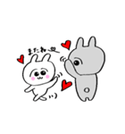 うさ美ちゃん＆うさ男くん【ラブ】（個別スタンプ：7）