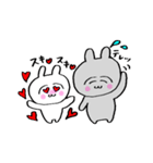 うさ美ちゃん＆うさ男くん【ラブ】（個別スタンプ：22）