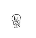ゆるゆるな犬（個別スタンプ：1）