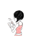 ポーズ女子（個別スタンプ：3）