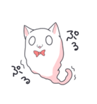リボンが好きなおばけねこ（個別スタンプ：4）