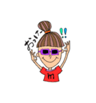 カラフルめがねちゃん（個別スタンプ：1）