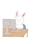ゆるゆるなうさぎ。（個別スタンプ：5）