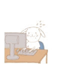 ゆるゆるなうさぎ。（個別スタンプ：6）