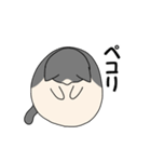 まるいねこ（白黒）（個別スタンプ：3）