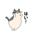 まるいねこ（白黒）（個別スタンプ：6）