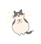 まるいねこ（白黒）（個別スタンプ：11）