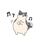 まるいねこ（白黒）（個別スタンプ：13）