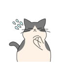 まるいねこ（白黒）（個別スタンプ：19）