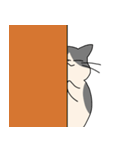 まるいねこ（白黒）（個別スタンプ：25）