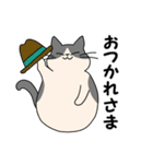 まるいねこ（白黒）（個別スタンプ：31）