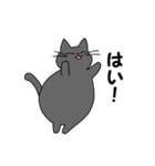 まるいねこ（グレー）（個別スタンプ：6）