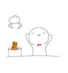 白いヒト。（個別スタンプ：35）