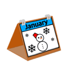 1月のカレンダー（個別スタンプ：1）