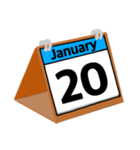 1月のカレンダー（個別スタンプ：21）