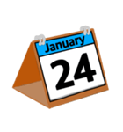 1月のカレンダー（個別スタンプ：25）