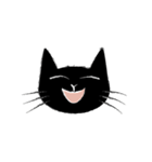 動く黒猫の顔（個別スタンプ：5）