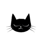 動く黒猫の顔（個別スタンプ：15）