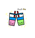 タピオカドリンクのスタンプ（個別スタンプ：4）