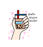 タピオカドリンクのスタンプ（個別スタンプ：6）