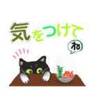 白黒猫(ポンポンしっぽ)の見易い日々の会話（個別スタンプ：30）