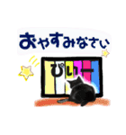 白黒猫(ポンポンしっぽ)の見易い日々の会話（個別スタンプ：38）