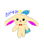 うさぎちゃんのぬいぐるみスタンプ（個別スタンプ：3）