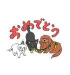 コルク色のサラサラわんこ。（個別スタンプ：15）