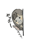 女の子とうさぎ 色鉛筆（個別スタンプ：11）