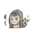 女の子とうさぎ 色鉛筆（個別スタンプ：12）