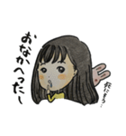 女の子とうさぎ 色鉛筆（個別スタンプ：22）