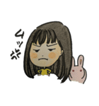 女の子とうさぎ 色鉛筆（個別スタンプ：23）