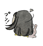 女の子とうさぎ 色鉛筆（個別スタンプ：27）