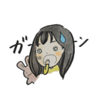女の子とうさぎ 色鉛筆（個別スタンプ：31）