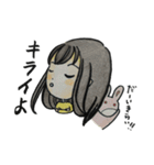 女の子とうさぎ 色鉛筆（個別スタンプ：36）