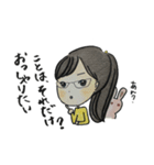 女の子とうさぎ 色鉛筆（個別スタンプ：37）