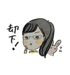 女の子とうさぎ 色鉛筆（個別スタンプ：38）
