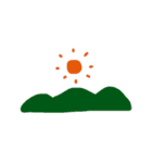 太陽と花のスタンプ（個別スタンプ：1）