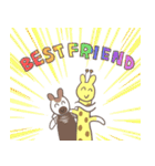 偶蹄目友達～左向きのキリンとオカピ～（個別スタンプ：29）