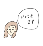 吹き出し女子スタンプ（個別スタンプ：3）