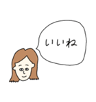 吹き出し女子スタンプ（個別スタンプ：20）