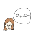 吹き出し女子スタンプ（個別スタンプ：40）
