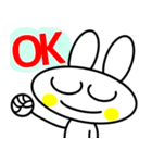 うさぎのシンプルすぎスタンプ（個別スタンプ：33）