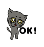 黒猫ハンサム君。（個別スタンプ：24）