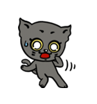 黒猫ハンサム君。（個別スタンプ：37）