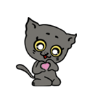 黒猫ハンサム君。（個別スタンプ：39）