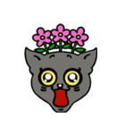 黒猫ハンサム君。（個別スタンプ：40）