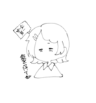 まっしろゆるいスタンプ（個別スタンプ：4）