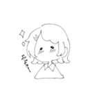まっしろゆるいスタンプ（個別スタンプ：7）