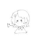 まっしろゆるいスタンプ（個別スタンプ：18）
